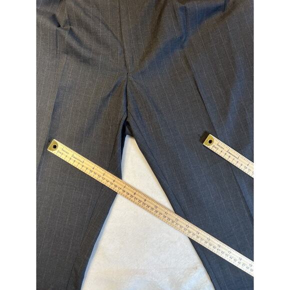 Jos A Bank 42L 34W Charcoal Gray Pinsripe 2 Piece Suit Jacket Pants Note - Picture 15 of 16